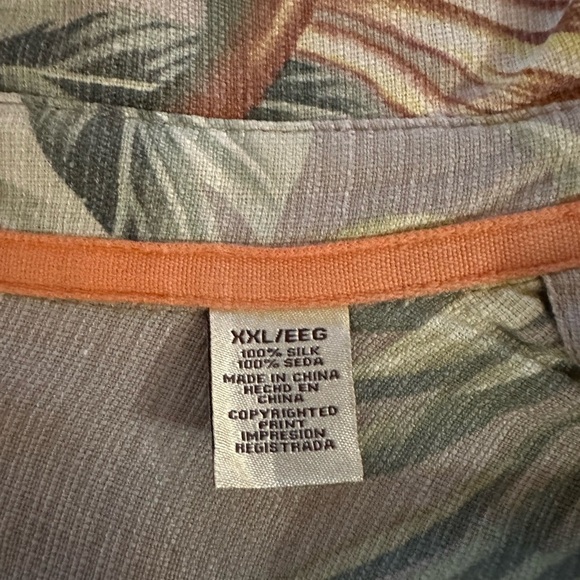 Jamaica Jaxx Tropical Floral Men's 100% Silk Shirt Size XXL - Picture 12 of 13